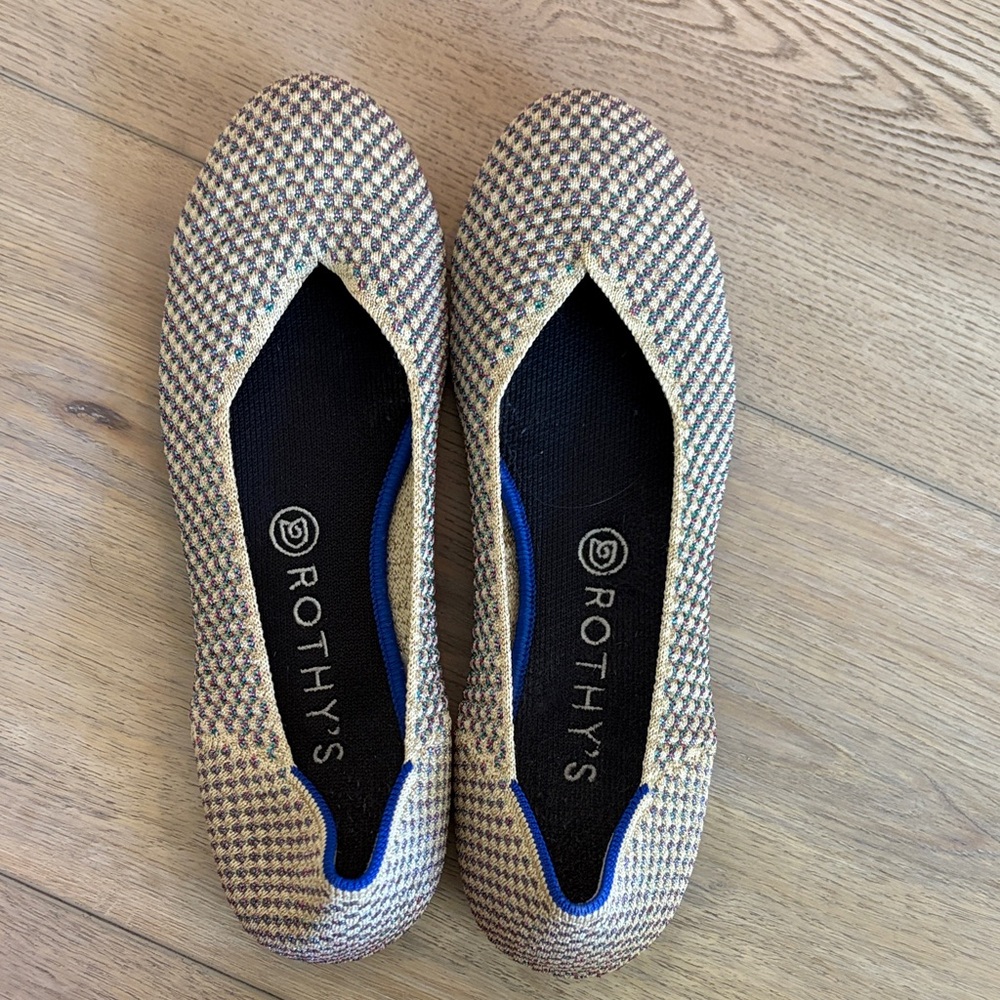 Rothy's Women's Black and Tan Houndstooth Loafers